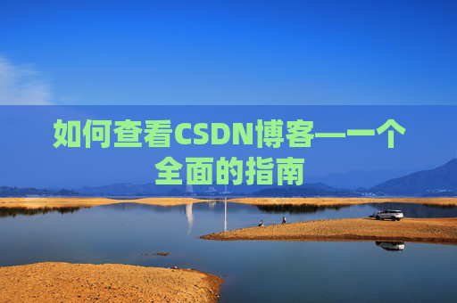 如何查看CSDN博客—一个全面的指南